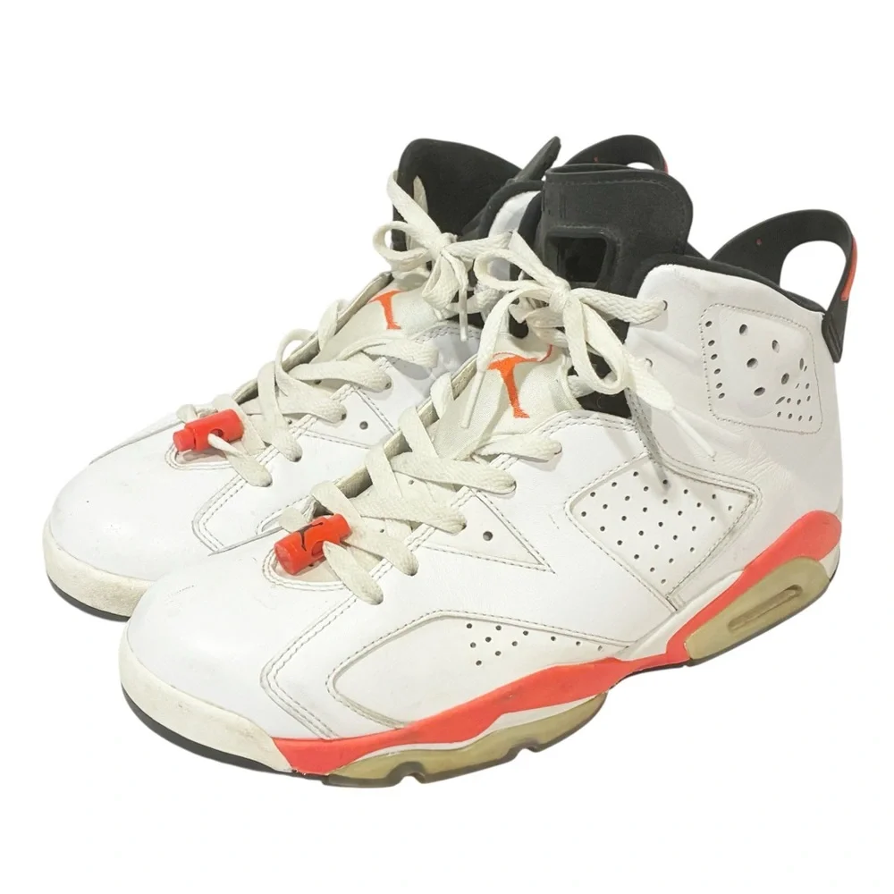 Nike Air Jordan 6 Retro White Infrared‎ OG VI White Red 384664-123 Size 9.5